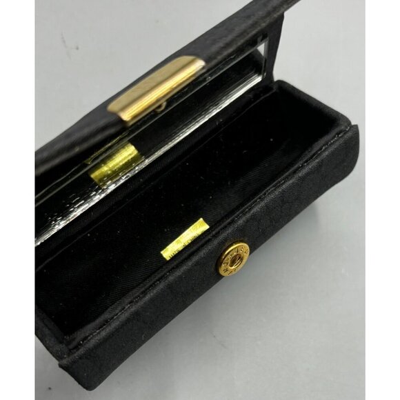 Vtg Mary Kay Lipstick‎ Case Black Hard Mirror Snap - Picture 4 of 4